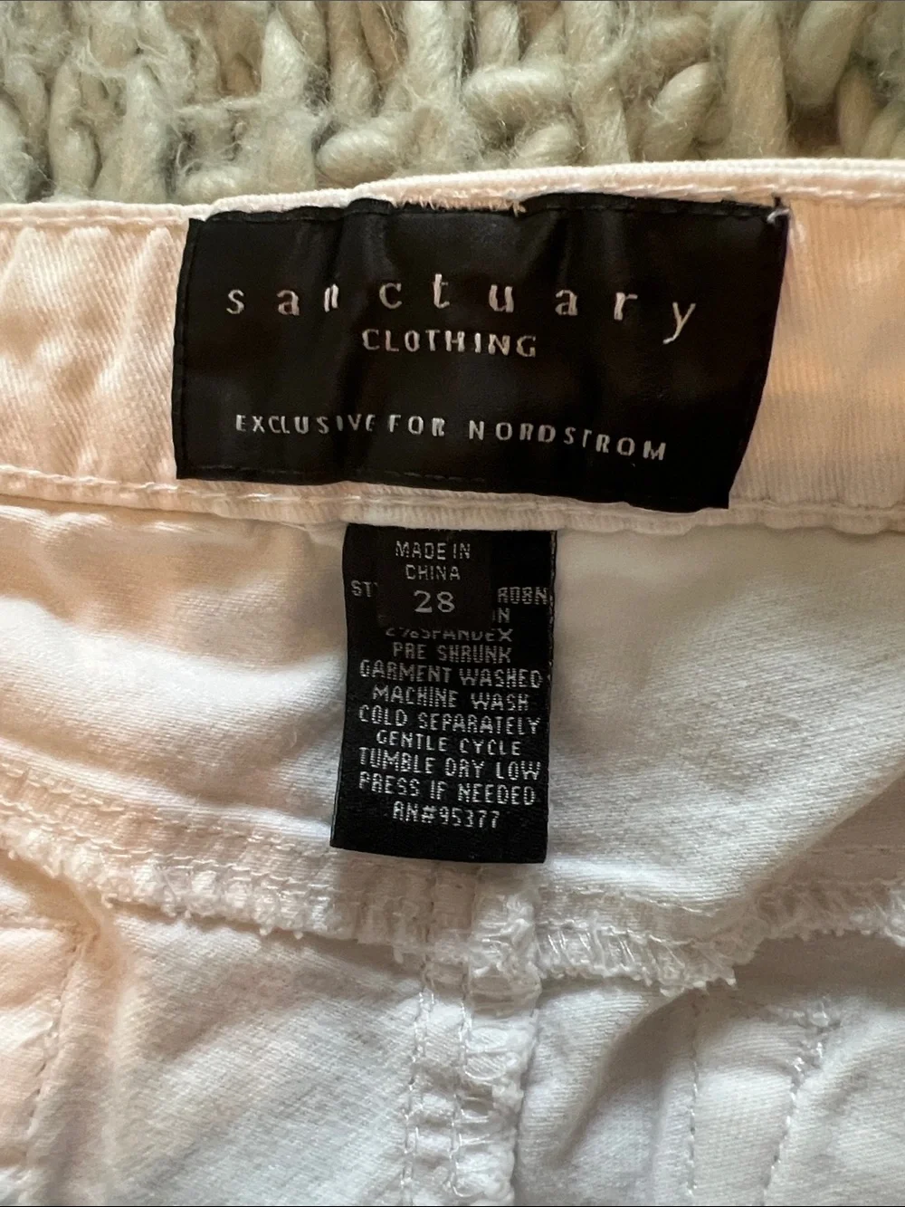 Sanctuary White Denim Cutoff Shorts